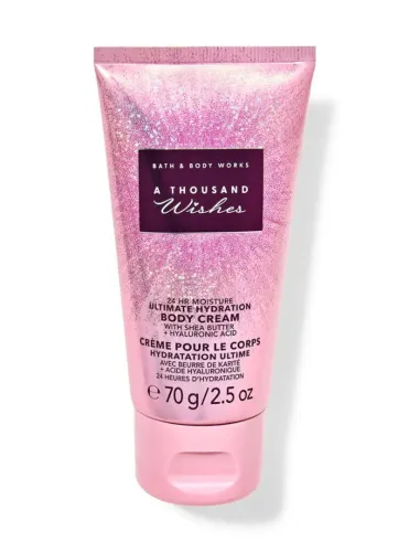 thousand wishes - creme hidratante - travel size - bath & body works
