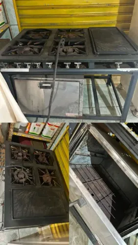 Fogao industrial 4 bocas completo chapa e forno