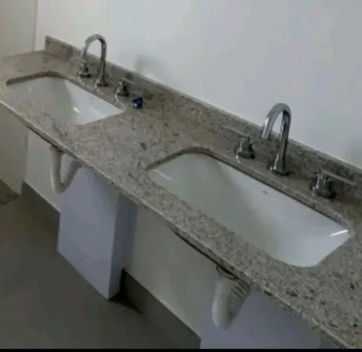 Pia banheiro bancada itaunas cuba dupla Deca com misturador duplo Deca novos sem frontão 