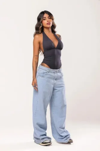 Body Luciana Poliamida Multiformas Preto