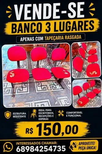 Banco de 3 lugares
