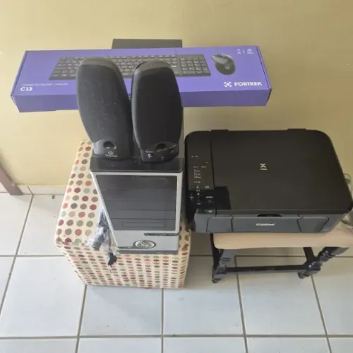 Computador Desktop Intel Kit Multimidia e Impressora Canon
