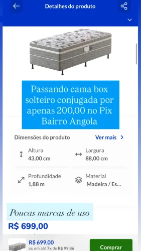 Cama box conjugada