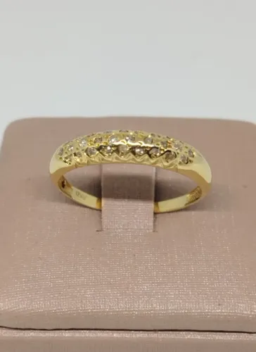 Anel ouro 18k - Diamantes - aro 20