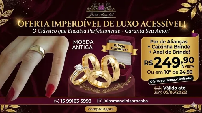 Oferta Alianças de Moeda antiga Ltda