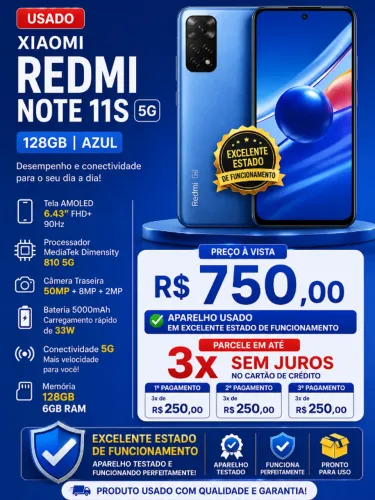 Redmi note 11s 128gb Azul Consevado