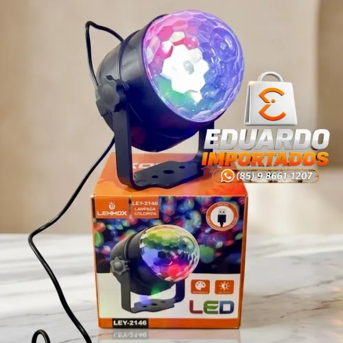 Globo de Luz, Projetor colorido com fio USB Ajustável para Festas, decoração
