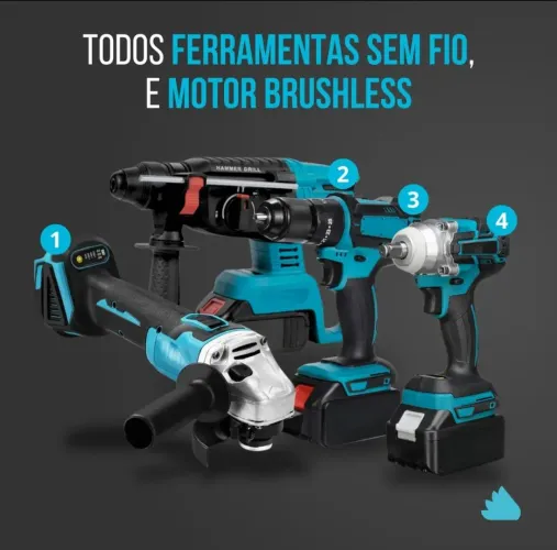 Kit de ferramentas a bateria 4 em 1
