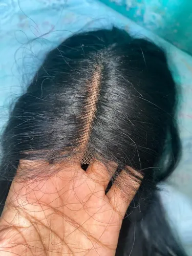 Peruca Lace Frontal Sintética Preta 26 Polegadas - Pouco Usada