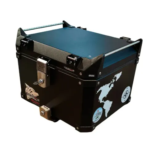 Bau Aluminio Preto Fosco 43 Litros Braz Acessorios Atacama