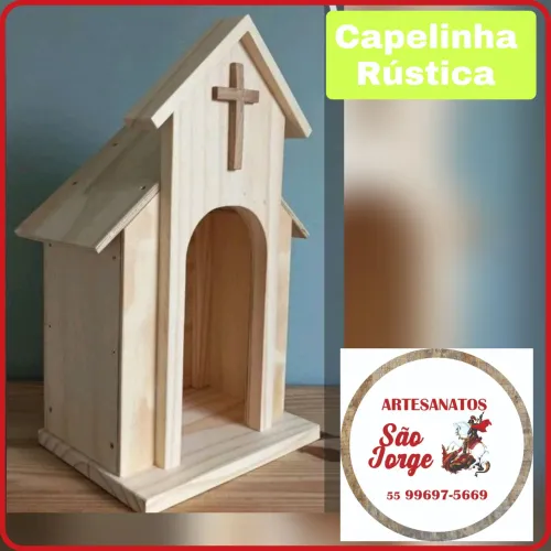Capelinha/Oratório de madeira.