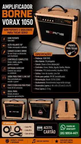 Amplificador Borne 50w Vorax 1050