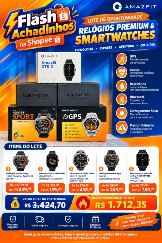 Lote de Oportunidade Flash - Relógios Premium & Smartwatches de Alta Performance
