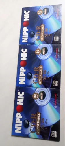 Nipponic cd-r recordable lacrados 03 unidades 
