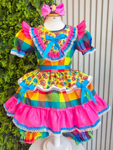 Vestido junino infantil 