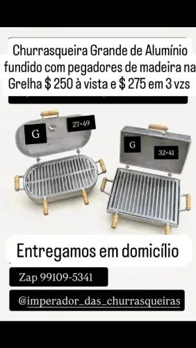 Churrasqueira Grande de Alumínio fundido 