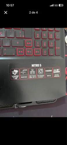 Notbook gamer Acer AN515-55 Só pix ou cartão