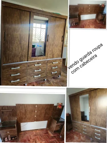 Vendo guarda roupa com cabeceira