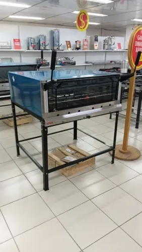 Forno Industrial A Gás 90X90Cm com pedras de refratárias