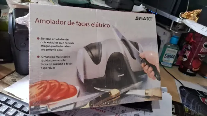 Afiador Elétrico Smart novo Facas Tesoura Profissional 40W voltagem 220V caixa lacrada