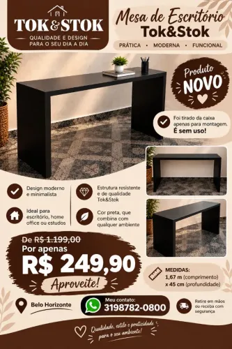 Mesa de escritório tok stok nova