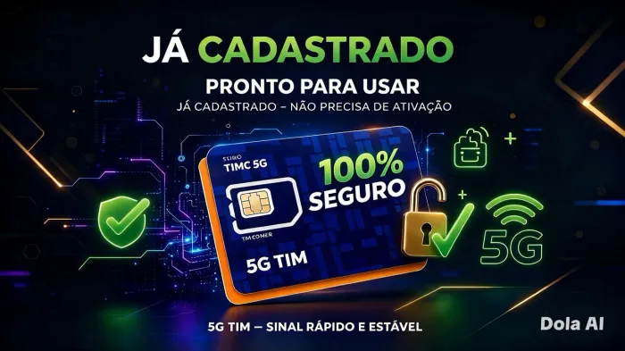 Chip da Tim já cadastrado! Pronto pra usar!