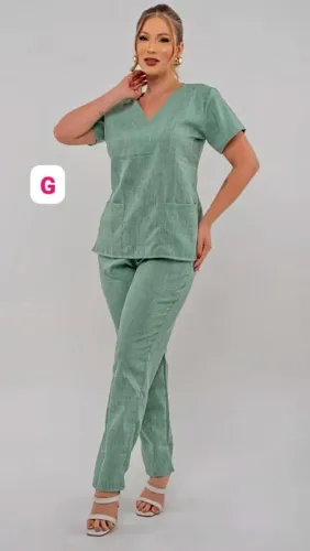 Jalecos enfermagem, pijama cirúrgico liso e estampado