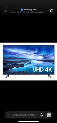 Smart TV Samsung 65? Crystal UHD 4K AU7700 - Excelente Estado