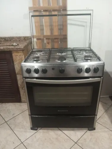 Fogão inox  6 bocas continental ($$ 350 ) *