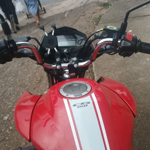 Moto Honda cg 160 2022 2023 vermelho fan