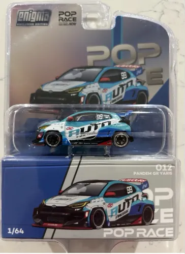 Pop Race 1:64 Toyota Pandem GR Yaris Enigma Edition Blue White