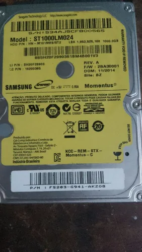 HD Samsung notebook 1 terabyte .
