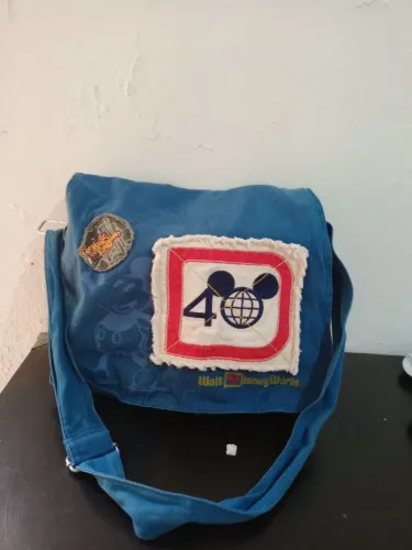 Bolsa satchel Walt Disney World Disney Magic Kingdom 40º aniversário carteiro-mo
