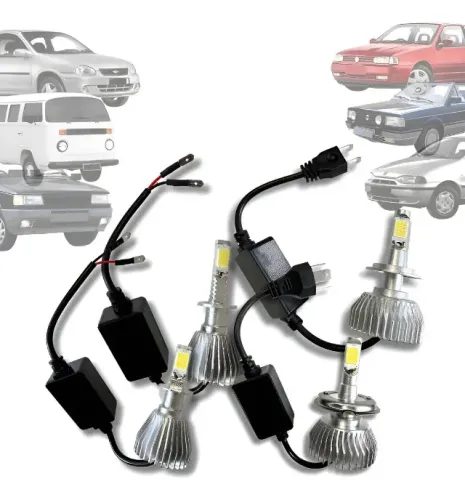 Lâmpadas de Carro 6000K Led para farois ou milha automotivo H4 H7 H1 H11 HB4