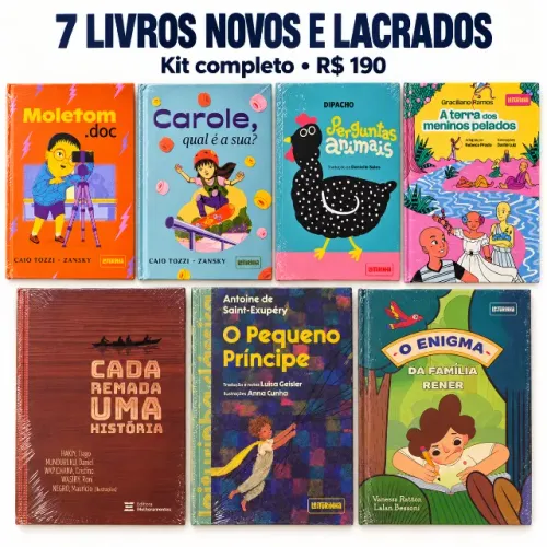 Kit com 7 livros Leiturinha - novos e lacrados