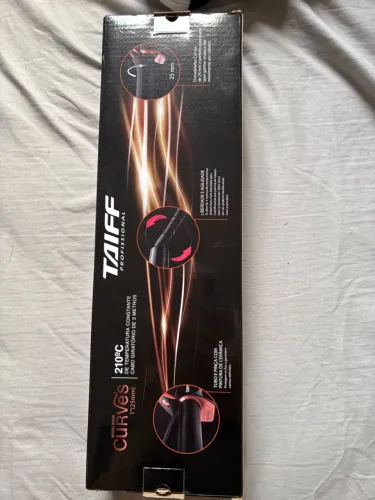 Modelador De Cachos Taiff Curves Cerâmica Preto 1 Polegada 25mm Bivolt