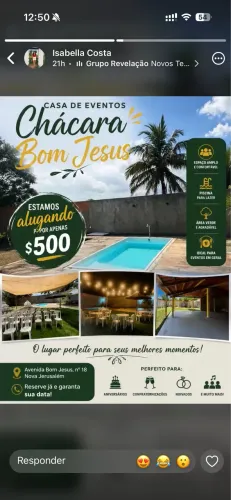 Aluguel para evento