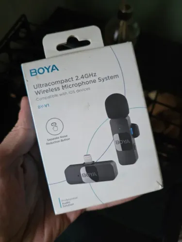 Microfone de lapela sem fio Boya BY-V1