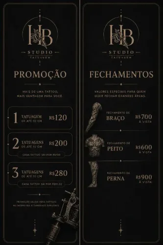 PROMOÇÃO DE FECHAMENTO DE TATTOO E FLASH 
