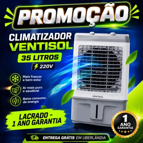 Climatizador 35 litros 220v Ventisol - Lacrado - 1 Ano garantia - Nota Fiscal