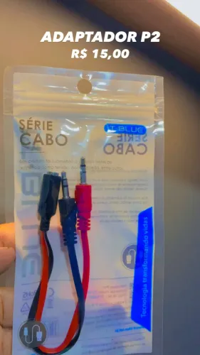 Adaptador de áudio p2 para fone