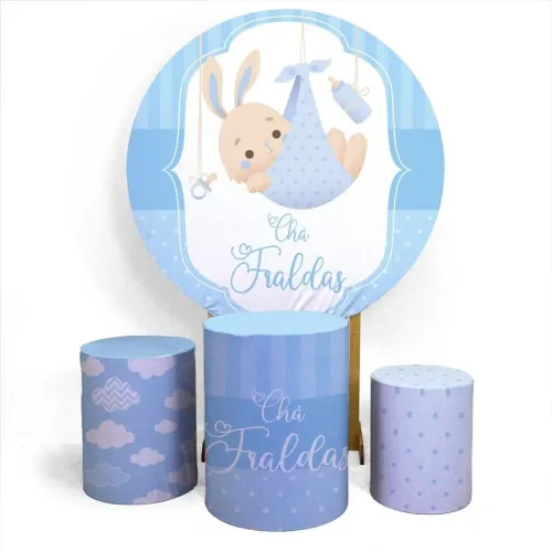 Capas para painel de cilindros decoração festas chá de fraldas
