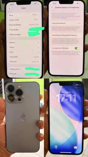 VENDO IPHONE 13 PRO , TUDO FUNCIONANDO NORMAL , EM PERFEITO ESTADO