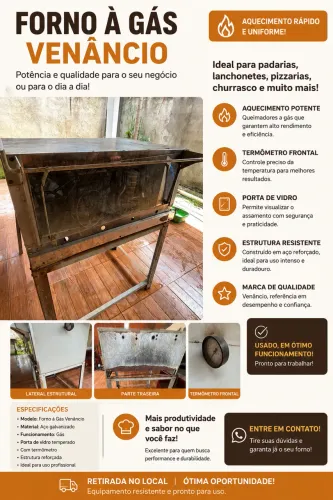 Forno a gás Venâncio 