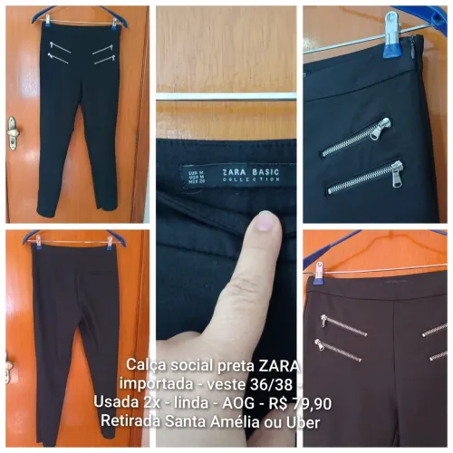 Vendo calça preta da Zara Tam P