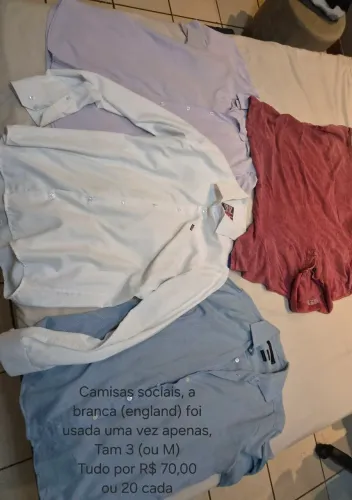 Camisas sociais - Tam 3 ou M