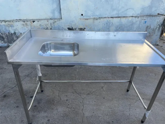 Pia aço inox 145x60