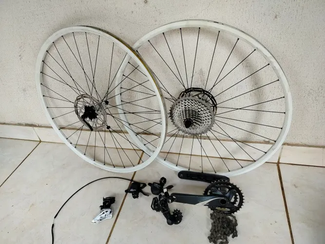 Kit upgrade miCroshift aro 29 vai com rodas cubo Shimano!! Batatooo!