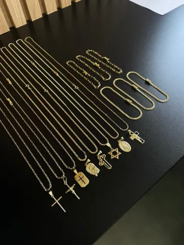 Correntes e Pulseiras Masculinas Banhadas a Ouro | Visual Premium