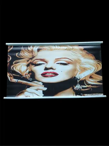 Pôster Banner Marilyn Monroe, Vintage, Lona Pop, Art com Bastão